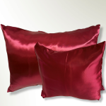 Taies d'oreiller satin - bordeaux