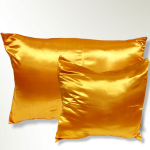 Taies d'oreiller satin - doré