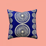 Taie d'oreiller satin/wax bleu