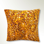 Coussin en satin - wax orange